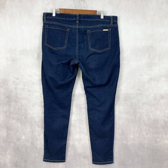Michael Kors Womens Jeans Size 14P Jegging Stretch Dark Wash Lightweight Classic - Picture 2 of 10